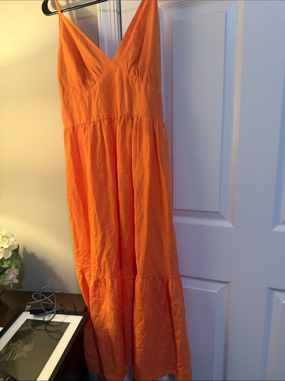 Japna nwt Orange Spaghetti Strap Maxi Dress size large